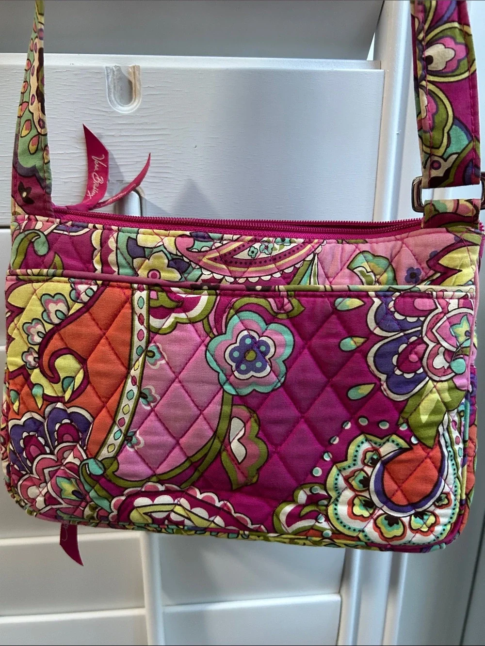 Vera Bradley Hot Pink Quilted Paisley Floral Crossbody